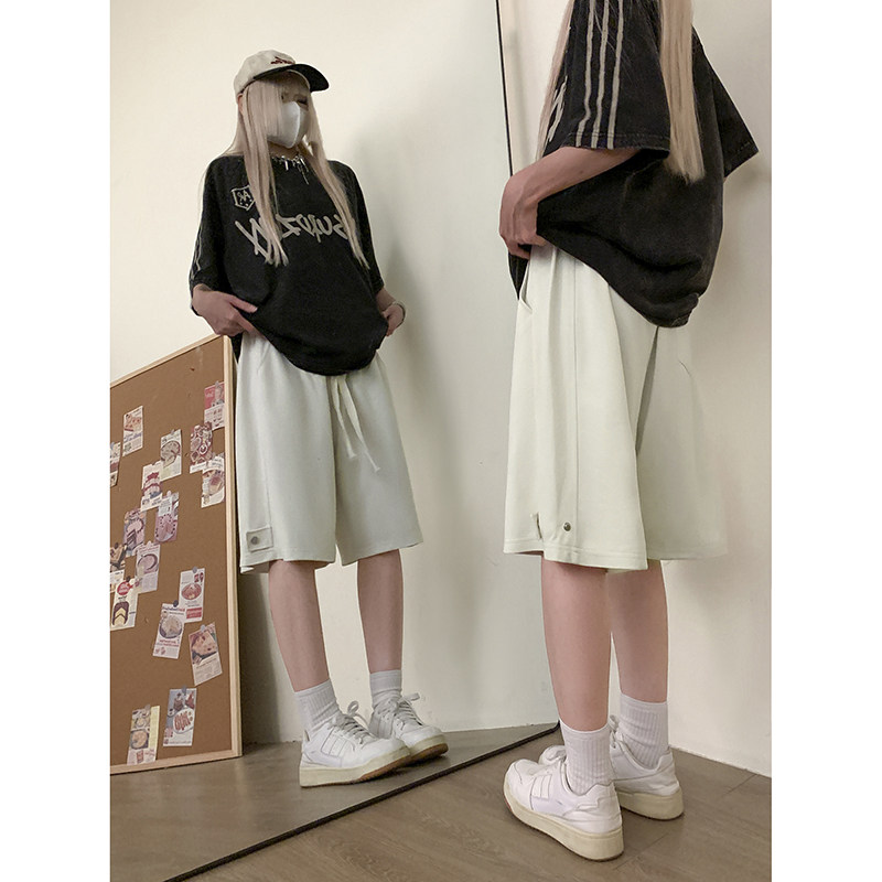 美式高街vibe短裤简约运动裤子青春校园风休闲短裤K546TP30控49,男装牛仔裤,电商A102B