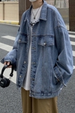 cleanfit美式复古高级感牛仔外套男潮牌oversize春秋痞帅褂子夹克，男装夹克，电商A102B