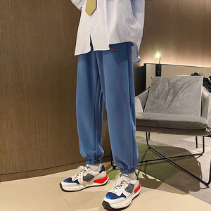 裤子柔软面料休闲长裤男韩版潮流运动束脚卫裤K113TP35控58图片