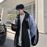 2024春季美式复古拼色宽松休闲百搭运动服夹克外套HY397P95控138，男装夹克，电商A102B