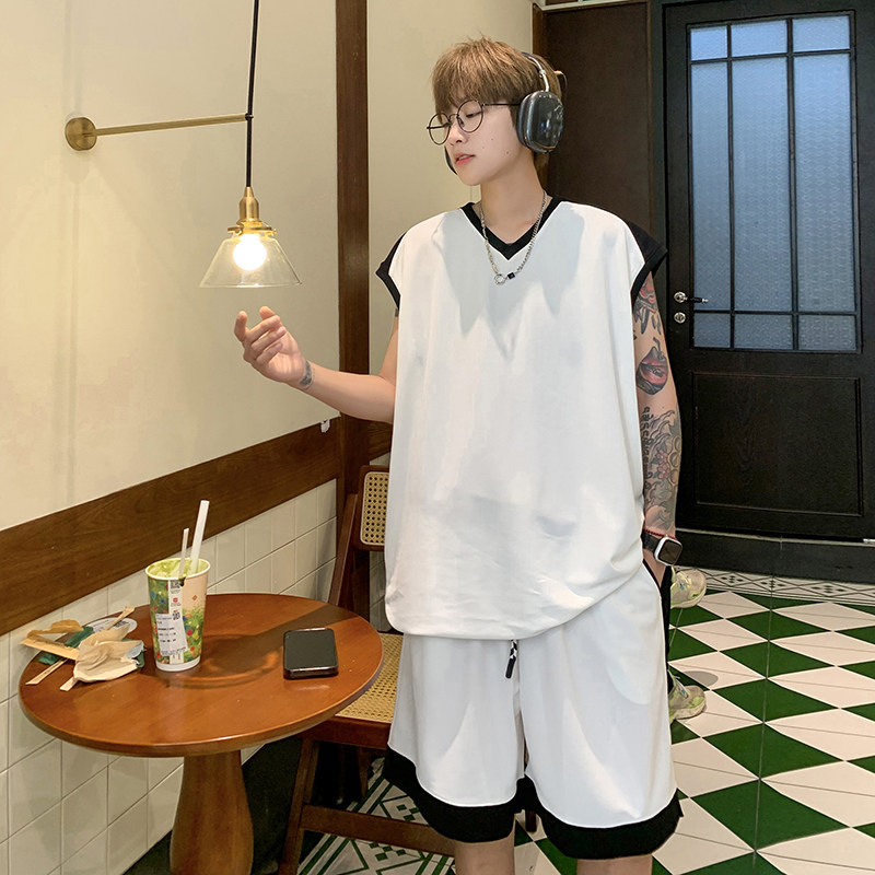 高街美式外穿篮球运动服套装潮流时尚宽松休闲运动服T10TP50控78,男装衬衫,电商A102B
