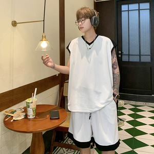 高街美式外穿篮球运动服套装潮流时尚宽松休闲运动服T10TP50控78