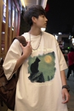 夏季多色纯棉印花打底衫情侣ins风男女同款短袖T恤HY559TP25控39，男装T恤，电商A102B