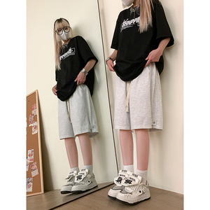 美式高街vibe短裤简约运动裤子青春校园风休闲短裤K546TP30控49图片