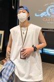小众设计感纯色打底背心上衣夏季ins宽松内搭无袖T恤潮HY48TP15，男装背心/马甲，电商A102B