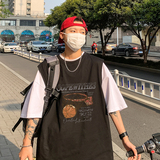 情侣无袖t恤潮牌篮球背心宽松运动坎肩韩版高街ins风HY533TP18，男装背心/马甲，电商A102B