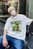 美式时尚纯棉T恤oversize高街圆领多肉植物印花打底衫HY571TP20，男装T恤，电商A102B