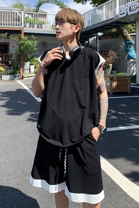潮流时尚新款宽松休闲运动服美式外穿篮球运动服套装T10TP50控78图片