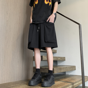 美式五分大口袋工装短裤hiphop高街简约休闲运动裤K558TP30图片