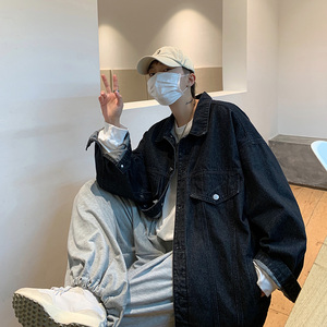 cleanfit美式复古高级感牛仔外套男潮牌oversize春秋痞帅褂子夹克图片