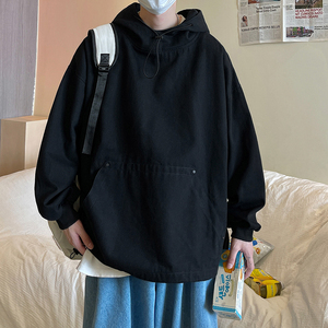 情侣ins超火工装外套男学生冲锋衣连帽日系外套宽松HY103图片