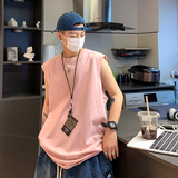 纯色打底背心小众上衣夏季ins宽松设计感内搭无袖T恤潮HY48TP15，男装背心/马甲，电商A102B