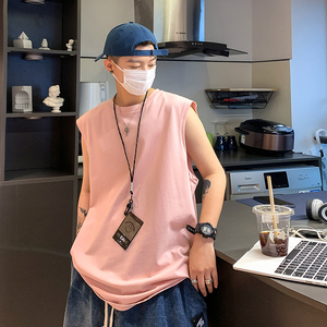 纯色打底背心小众上衣夏季ins宽松设计感内搭无袖T恤潮HY48TP15图片