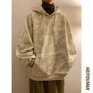 2022连帽袋鼠兜卫衣秋美式潮牌ins高街宽松重磅衣服HY220P65控88图片