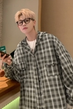 薄款免烫防晒衣夏季翻领格子衫港风格子衬衫男HY544TP45，男装衬衫，电商A102B
