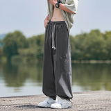 薄款裤子防蚊男生简约休闲裤ins风日系宽松直筒裤K566TP38，男装休闲裤，电商A102B