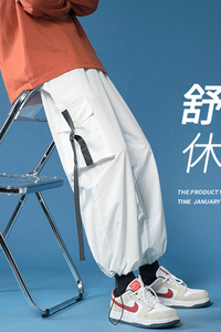 春夏季ins直筒工装束脚休闲裤宽松韩版潮流潮牌裤子图片