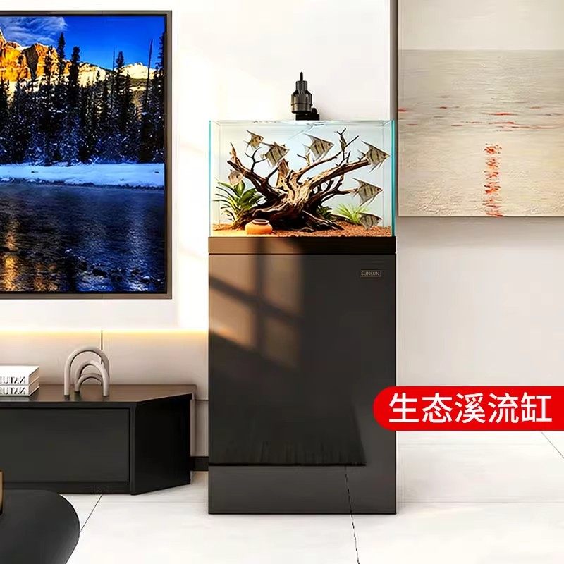 森森2026新款超白玻璃鱼缸 小型客厅生态造景溪流缸底过滤方缸,宠物/宠物食品及用品,底柜/落地缸,淘宝优惠券,粉丝福利购,淘宝优惠卷