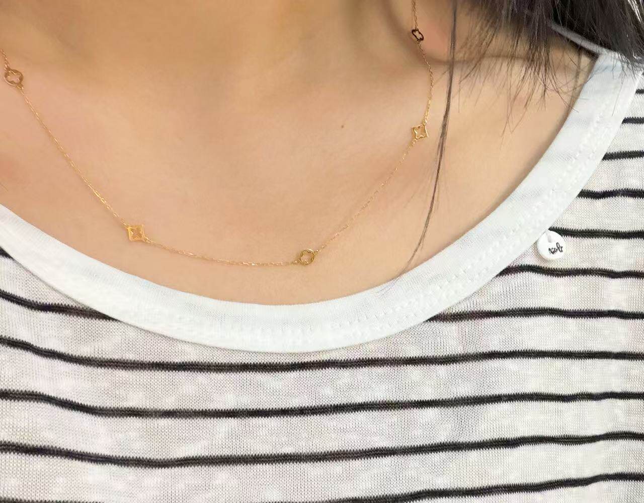 堆堆~18k 精致小金项链