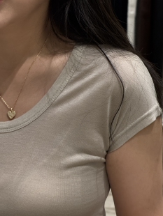 100%来赛尔 衫 微透超柔软夏款 鹅蛋领短袖 3.18 薄款 郑沅沅