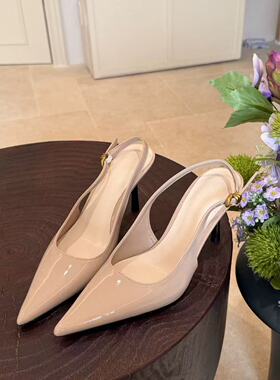 郑沅沅 春夏款 高级两面奶茶色尖头女鞋 很百搭！3.16