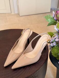 很百搭 高级两面奶茶色尖头女鞋 3.16 春夏款 郑沅沅