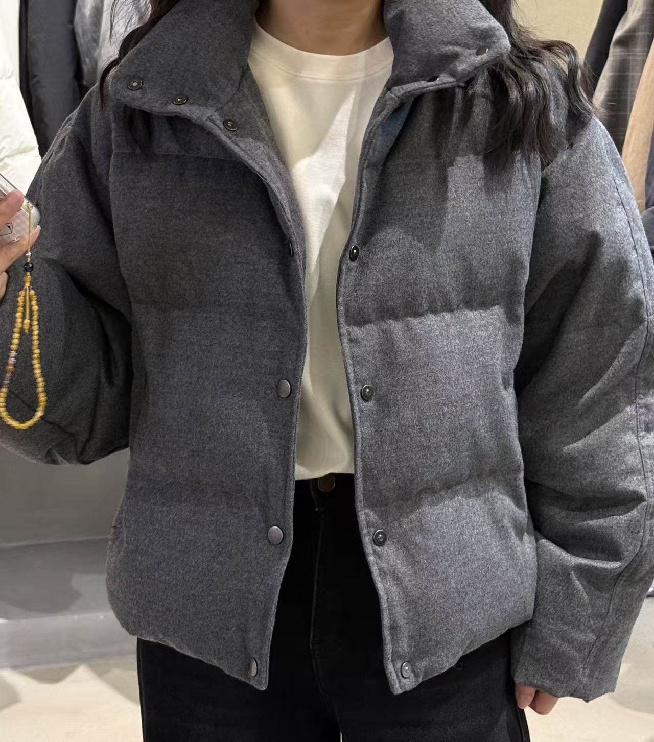 郑沅沅【90鹅绒服】韩国货立领吸铁扣短款外套1.15衣长60胸围120,女装/女士精品,羽绒服,淘宝优惠券,粉丝福利购,淘宝优惠卷