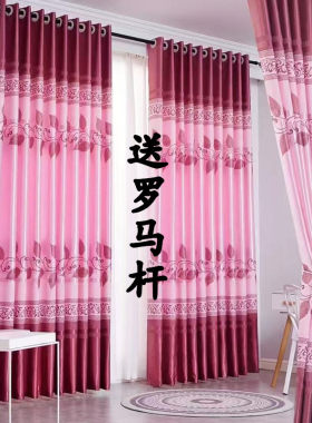 【全套送杆】落地窗帘客厅卧室书房窗帘出租房隔断帘极简风格竹子