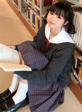 一封信【莓果】原创jk格裙红格秋冬校供感日系百褶裙学院风短裙