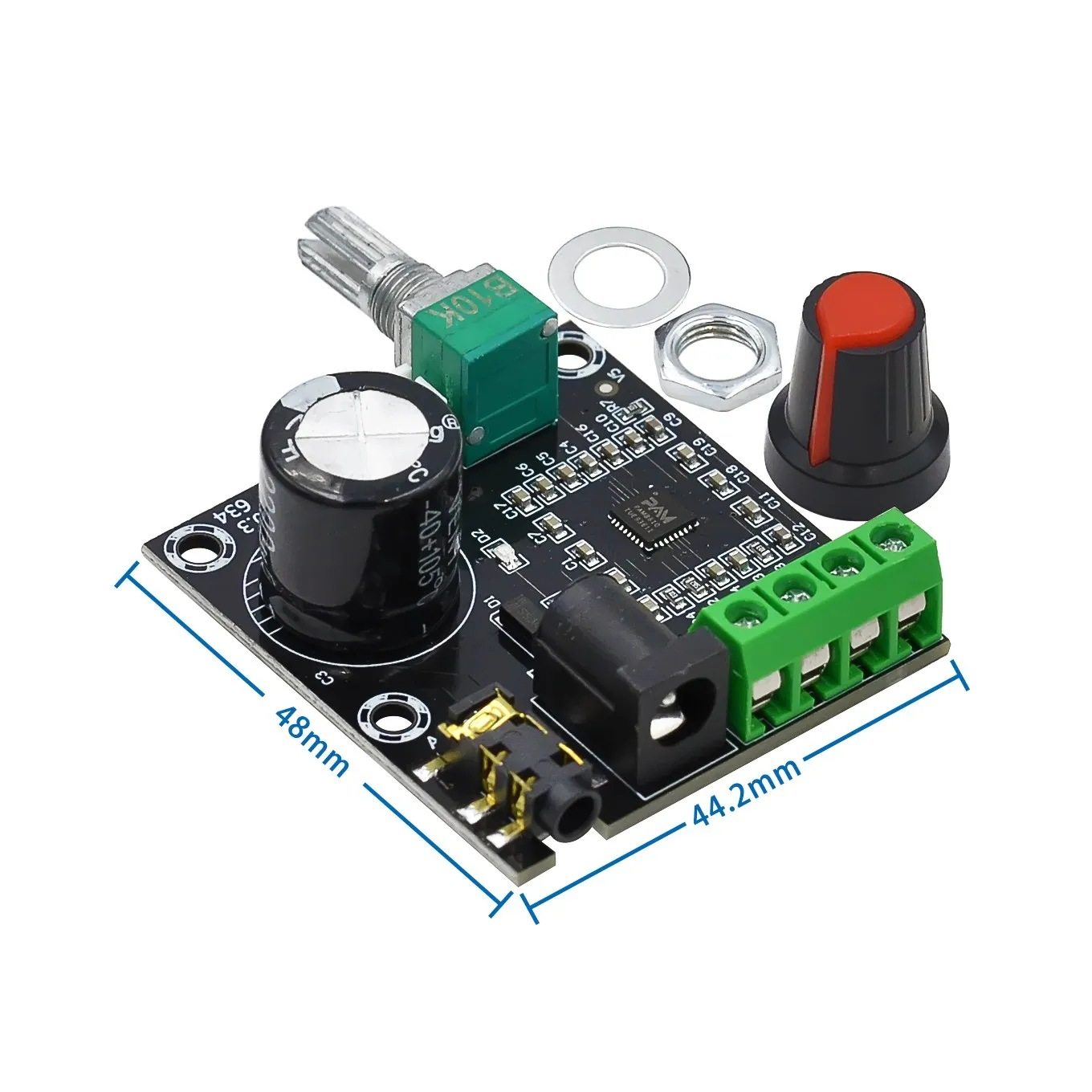 PAM8610 双声道12V高清功放板 纯数字功放 15W*2 大功率功放模块