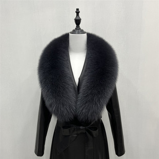 单买真狐狸毛整张领子围巾大衣外套毛领男女通用加厚长一米青果领