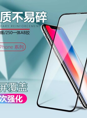 适用iphone15promax全屏钢化膜苹果15 Ultra玻璃14/13pro/12/11/xs max/xr高清丝印7手机贴8plus手机膜批 发
