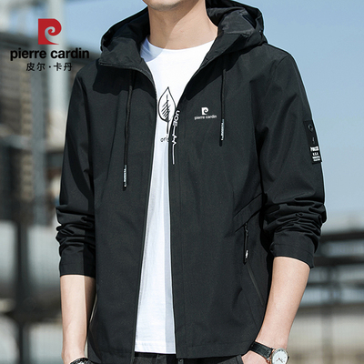 皮尔卡丹早秋运动夹克短款外套男