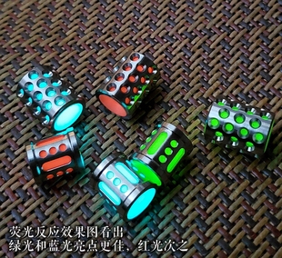 条孔密孔多款夜光刀坠 手电钥匙吊扣挂坠钛合金钛马发荧光EDC玩具