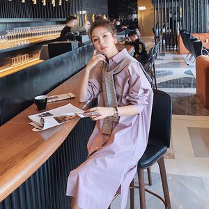 假两件衬衫连衣裙7125P115 控168 送披肩,女装连衣裙,浙宝218