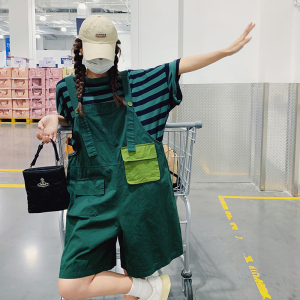 现货 新款夏季减龄背带裤7533 P95控148图片