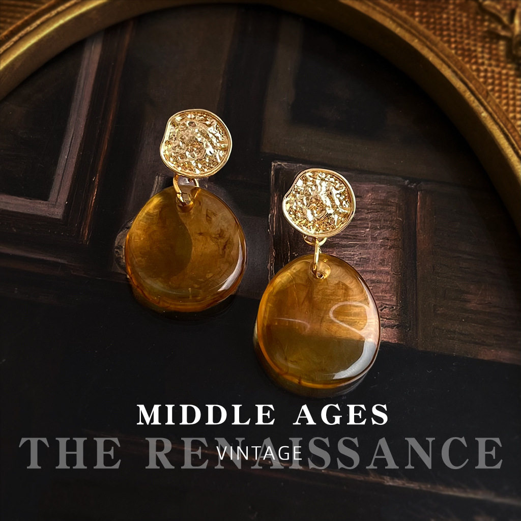 vintage轻中古风几何圆形锤纹金属棕色耳环复古轻奢文艺感耳饰女,饰品/流行首饰/时尚饰品新,耳环,淘宝优惠券,粉丝福利购,淘宝优惠卷