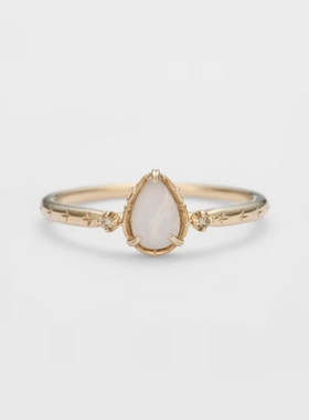 芬兰极光戒指水晶玛瑙日系女