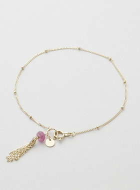 天然手链纯银流苏日系宝石