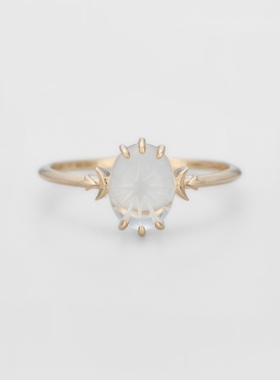 女纯银日系星光水晶戒指