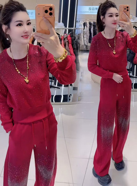 2026超火冬装红色系穿搭一整套冬季女装巨好看的独特漂亮跨年套装