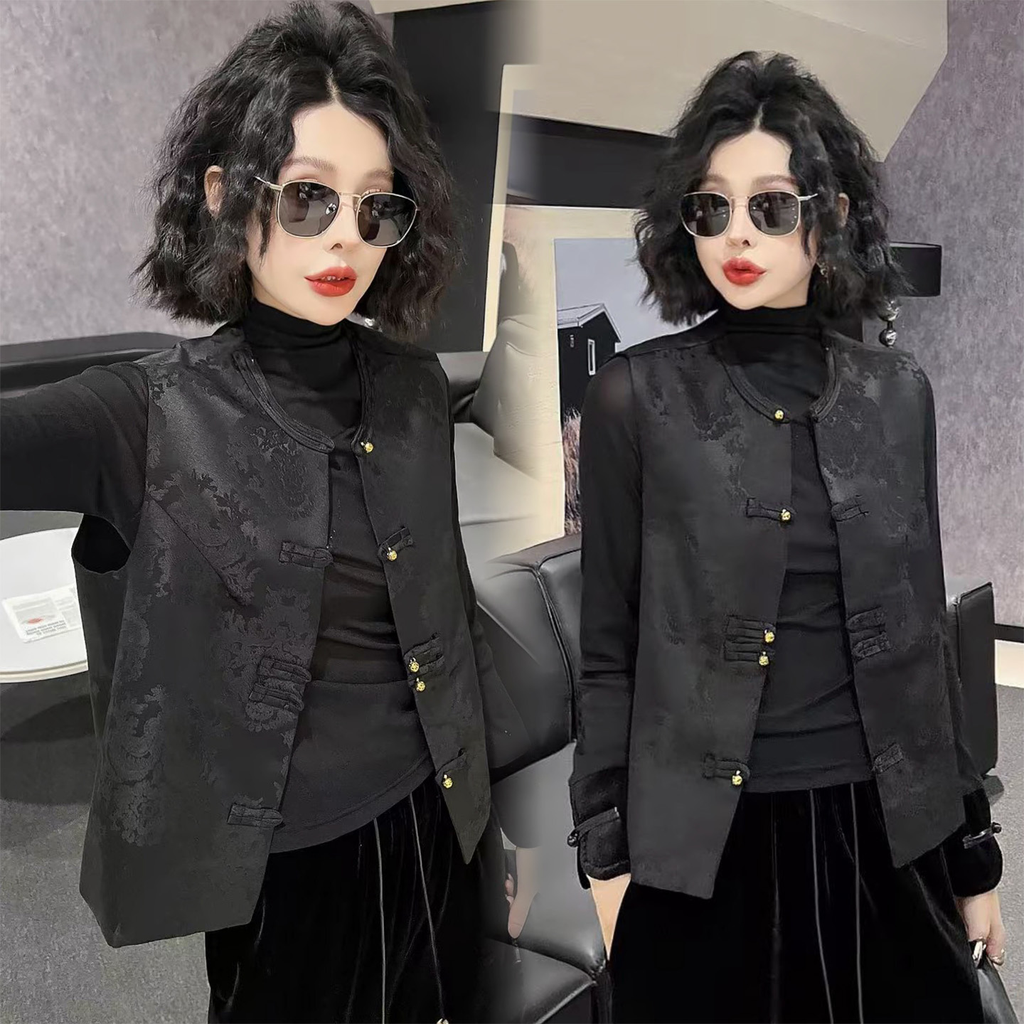 新中式马甲女秋外穿2025新款
