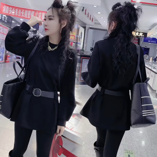 高级感遮屁股洋气时尚 爆款 上衣 卫衣女秋冬2024新款 2025超火中长款