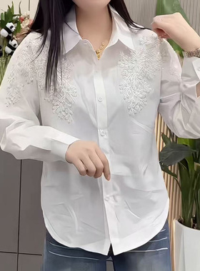 白衬衫女款2026年新款春装轻奢高级感独特漂亮巨好看上衣白色衬衣