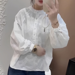 炸街独特漂亮巨好看的衬衫女2025新款爆款韩系超火小众不撞款上衣