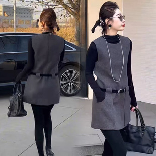 秋冬天裙子2025新款今年流行爆款巨好看的冬装连衣裙御姐冬裙套装