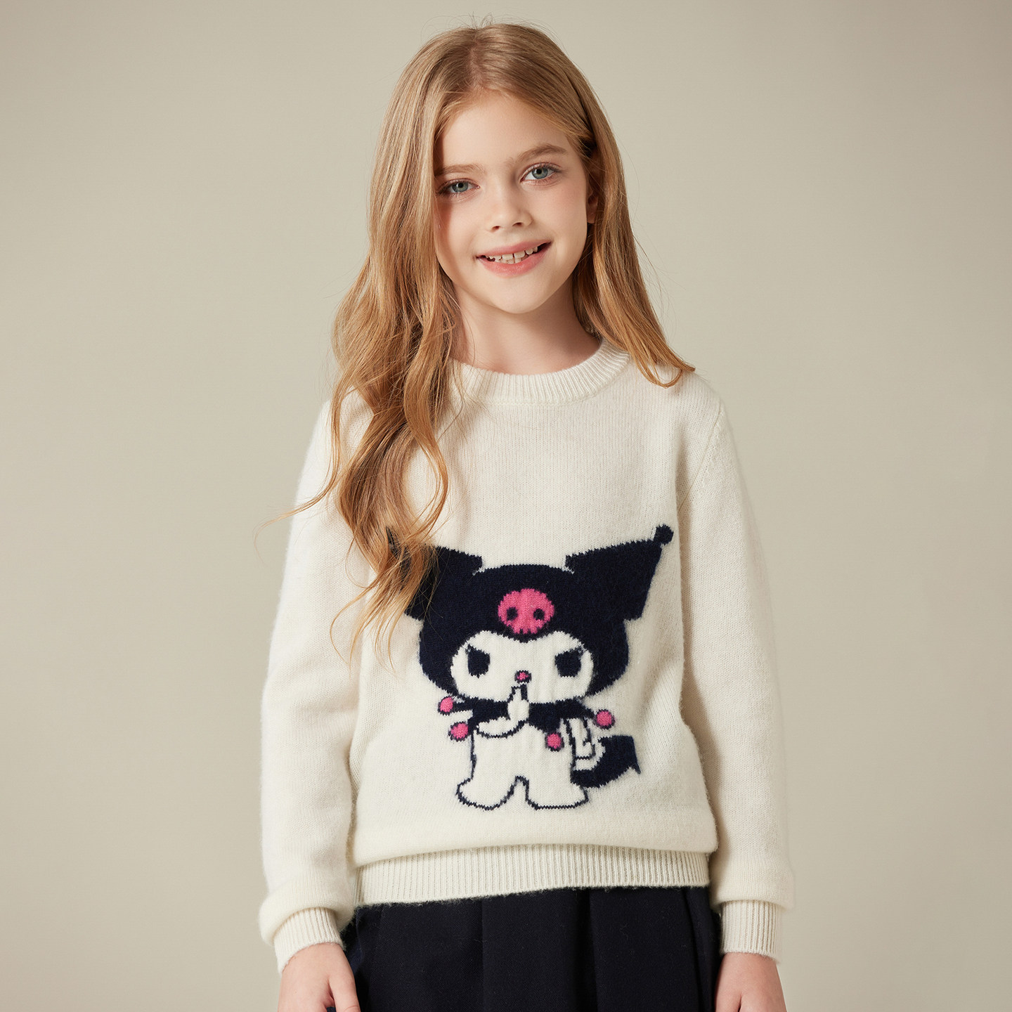 100%纯山羊绒提花加厚毛衣
