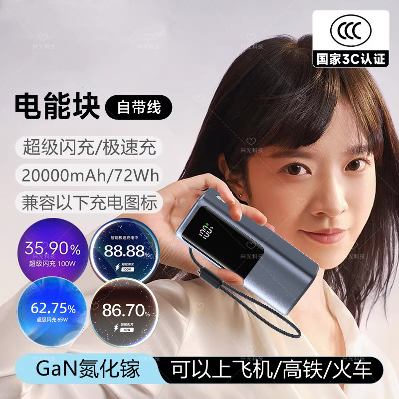 80W适用realme真我Neo8超级闪充充电宝快realmeneo全协议多氮化镓