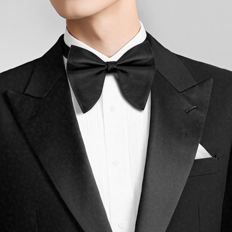 婚礼新郎礼服长尾大牛角蝴蝶结