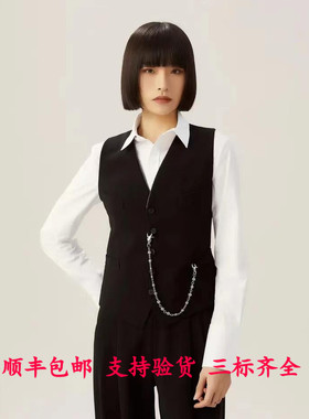 2025夏季新款女装正品无袖金属链马甲5400780-249111-001